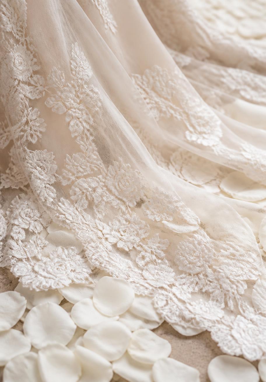 Detalle del vestido de novia
